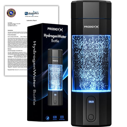 HYDROX PRO X Elite Hydrogen Water Bottle - 5.8 PPM High Potency - 210ML Quick Use - Portable Ionizer